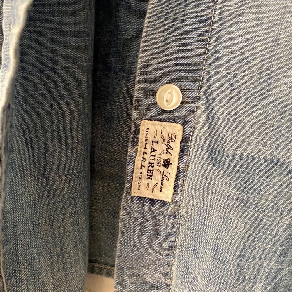 NWOT LTL Ralph Lauren Chambray Shirt L - Picture 4 of 5